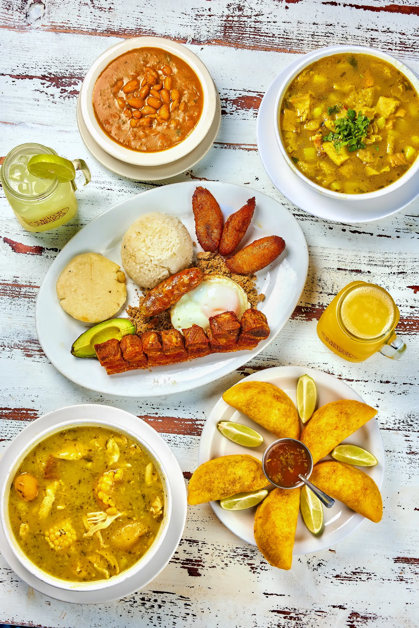 Colombian dishes for a group